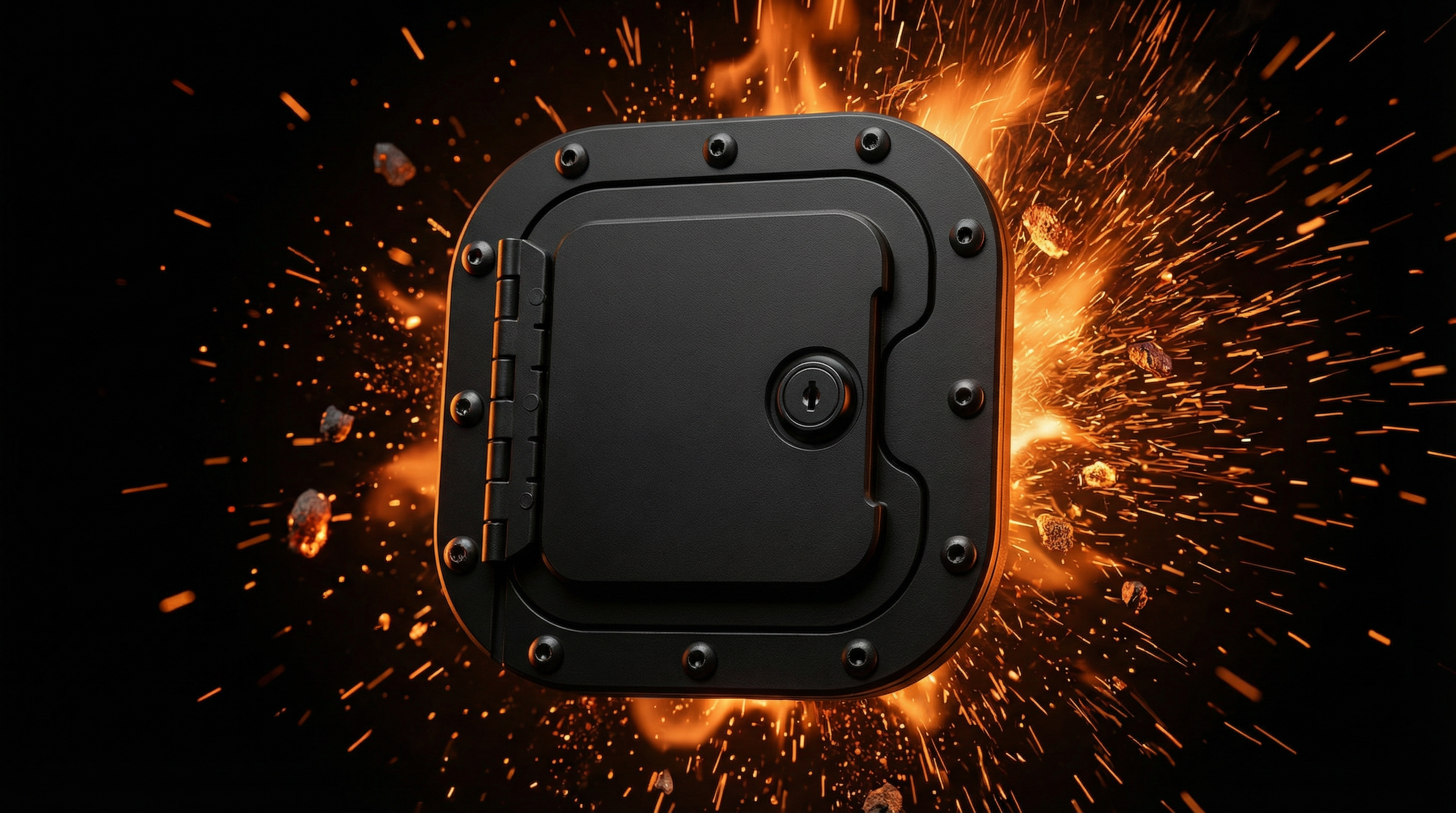 The RV Fuel Vault — Dynamax Force HD — locking fuel door for motorhomes